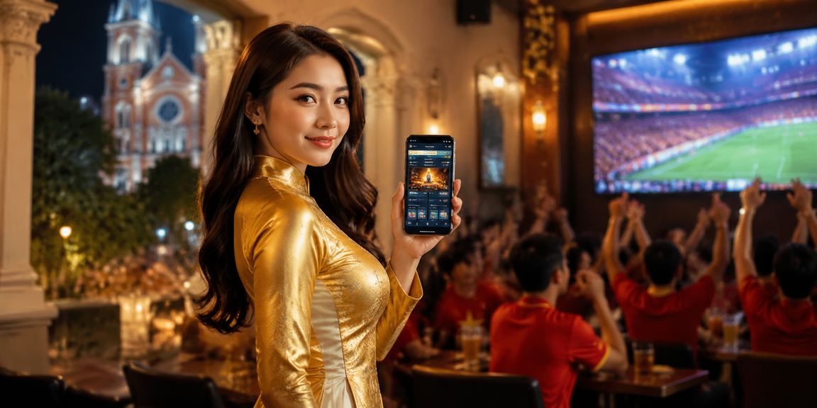 Người dùng TP.HCM mặc áo dài theo dõi kèo esports và đặt cược trực tuyến