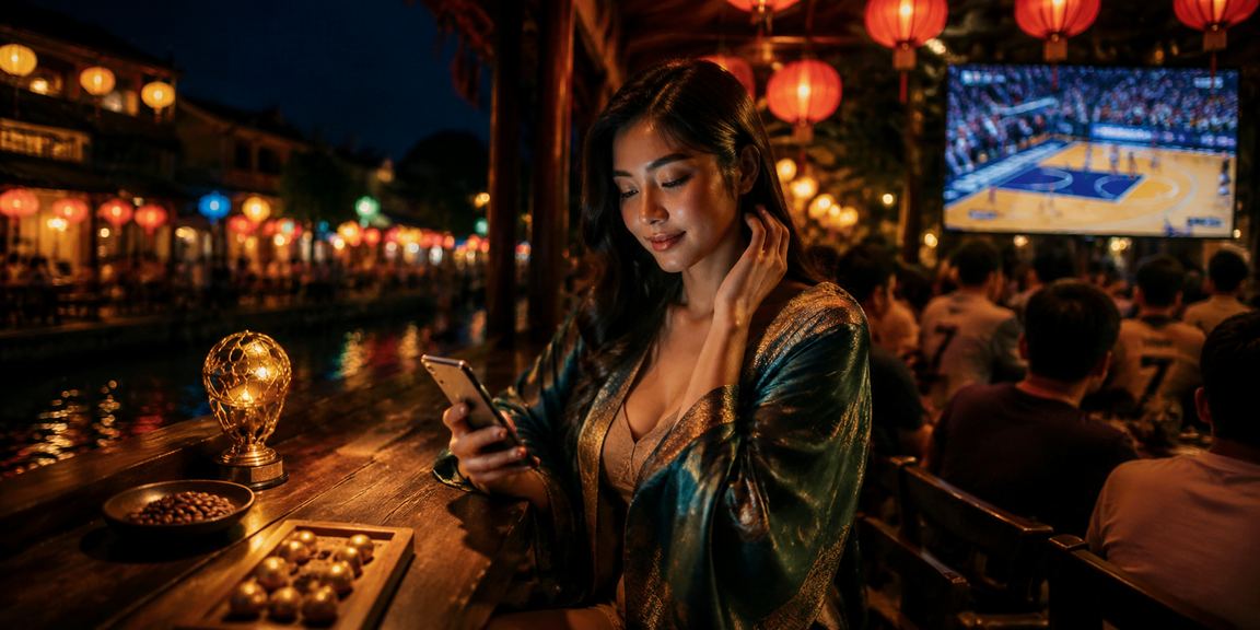 Người dùng Hội An theo dõi kèo bóng rổ tại quán cà phê