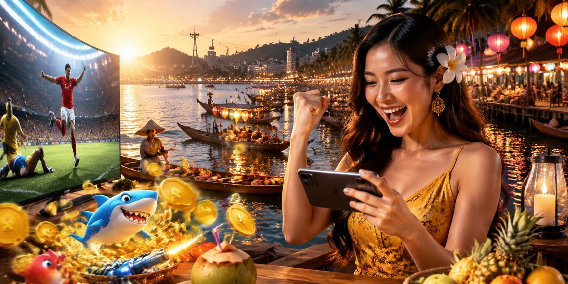 Khuyến mãi xskhanh hiển thị trên điện thoại di động tại bãi biển Phú Quốc